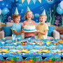Décorations de fête sous la mer – Vaisselle de fête sous la mer – Assiettes à dessert, assiettes, tasses, serviettes, nappes, pa