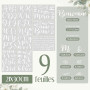 9 Feuilles Autocollant Lettres Chiffres Mariage Stickers Panneau de Bienvenue au Mariage Panneau D'accueil Lettres Français Mois