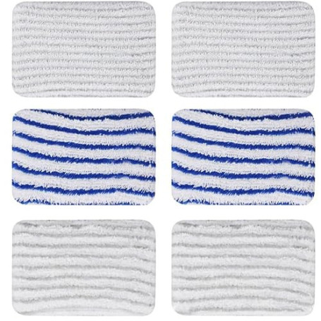6 Pièces Clean and Steam Lingette, Clean and Steam Accessoires, Serpillere Balai Vapeur pour Rowenta Clean & Steam ZR850002 ZR00