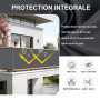 HENG FENG Brise Vue Balcon 90x300cm PES, Pare-Exterieur Cache Occultant pour Terrasse, Résistant à l'eau et aux UV, Anthracite