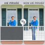 HENG FENG Brise Vue Balcon 90x300cm PES, Pare-Exterieur Cache Occultant pour Terrasse, Résistant à l'eau et aux UV, Anthracite