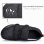 Hsyooes Chaussons Femme Hommes Chaussures Réglables Scratch Pantoufles Sandales Respirable Diabéthique Chaussons Orthopédique An