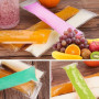 200 Pcs Sacs de Formes de Popsicle Sacs de Pops sans BPA avec un Entonnoir pour Yaourt Bonbons Crème Glacée Party Favors (5 x 22