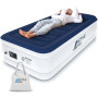 Active Era Matelas Gonflable 1 Personne – Confort Ultra Doux, Finition Luxe, Lit Gonflable avec Pompe Électrique, Support Stable