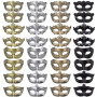 FEQO 32 Pièces Masque Vénitienne Femme Homme Masque Vintage Masques Antiques Rétro Mascarade Masque Bal Masqué pour Carnaval Hal