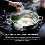 BAUMALU Traiteur inox + couvercle verre 32 cm
