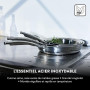 BAUMALU Traiteur inox + couvercle verre 32 cm