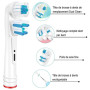 Brossettes de Rechange Dual Clean Compatible avec Oral B – Têtes de Brosse à Dents de Rechange les Brosses à Dents Électriques,
