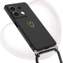 IBETEK Coque avec Cordon pour Xiaomi Redmi Note 13 Pro 5G, Coque de Cellulaire Corde Silicone Étui en Motif Coeur avec Réglable 