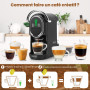 Magician1 Machine à café Capsules pour Nespresso, Dolce Gusto, Lavazza A Modo Mio, Dosettes ESE 44mm et Café Moulu, Température 