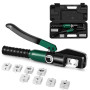 Dechengbao Pince à sertir hydraulique pour cosses de câble 6-70 mm², kit d'outils pour câbles de borne électrique avec 8 matrice