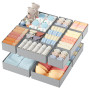 DIMJ Lot de 12 Boites de Rangement de Non-tissé, Organiseurs de tiroir Pliable et Respirant, Rangement Tiroir Ideal pour Soutien