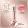 Lot de 2 Rouge à Lèvres PH Magique avec Feuille d'Or, Baume à Lèvres Transparent Changeant de Couleur selon la Température, Hydr