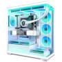 ANSAITE Boîtier PC ATX 7 Ventilateurs PWM ARGB pré-installés, Boîtier PC Gaming Mid-Tower, Boîtier Informatique panoramique en V