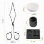 Kit de fusion de 4 pièces, Ensemble de 4 Pièces Four de Fonderie Metaux, Creuset Fonderie, Pureté comprenant Creuset de Moule, P