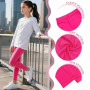 Domueay Fille Leggings Respirant Doux Elastique Pantalons Longs, Lot de 3, Couleur Unies Modal Collants Sport Gymnastique Danse