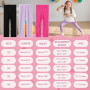 Domueay Fille Leggings Respirant Doux Elastique Pantalons Longs, Lot de 3, Couleur Unies Modal Collants Sport Gymnastique Danse