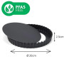 patisse 02854, Moule A Tarte Fond Amovible pour Friteuse à Air Chaud Air Fryer XL & XXL, Noir, Ø 20 Cm x 2.5 Cm, Acier Revêtu sa