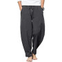 YAOBAOLE Pantalon Homme Lin Et Coton Pantalon Toile Été Pantalons Detente Yoga Léger Regular Taille Elastique