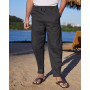 YAOBAOLE Pantalon Homme Lin Et Coton Pantalon Toile Été Pantalons Detente Yoga Léger Regular Taille Elastique