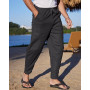 YAOBAOLE Pantalon Homme Lin Et Coton Pantalon Toile Été Pantalons Detente Yoga Léger Regular Taille Elastique