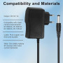 9V 1A Bloc d’Alimentation Pédale Guitare, Centre Négatif Manchon Positif, Adaptateur Chargeur Mural DC pour Pédales d’Effets Loo