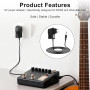 9V 1A Bloc d’Alimentation Pédale Guitare, Centre Négatif Manchon Positif, Adaptateur Chargeur Mural DC pour Pédales d’Effets Loo