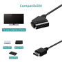 Mcbazel Câble SCART RGB AV Premium pour consoles PS1/PS2/PS3 PAL 180 cm, câble de conversion de signal vidéo de haute qualité -