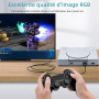 Mcbazel Câble SCART RGB AV Premium pour consoles PS1/PS2/PS3 PAL 180 cm, câble de conversion de signal vidéo de haute qualité -