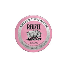 Reuzel Pommade Pink Grease Tenue épaisse, tenue forte, brillance moyenne, pommade à base d'huile, tenue toute la journée, 95g