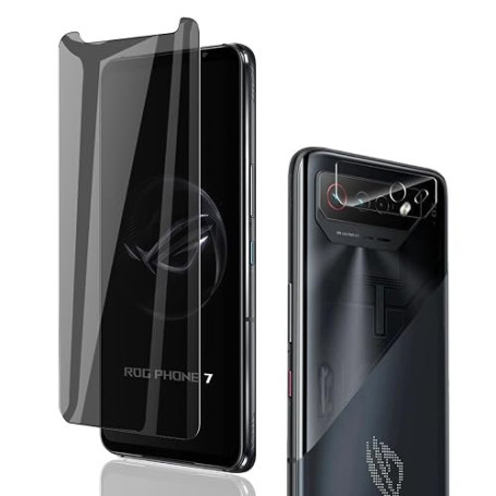 Phlleyaa Anti-Espion Verre Trempé Pour ASUS ROG Phone 7 Protection Écran Film 1 Pièces + Caméra Arrière Protecteur 1 Pièces, 9H
