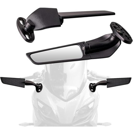 Rétroviseurs universels pour moto, rétroviseurs latéraux de rechange pour VTT, rétroviseurs furtifs rotatifs à 360 °, compatible