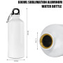 MR.R Lot de 6 bouteilles de sport vierges en aluminium blanc pour sublimation 600 ml