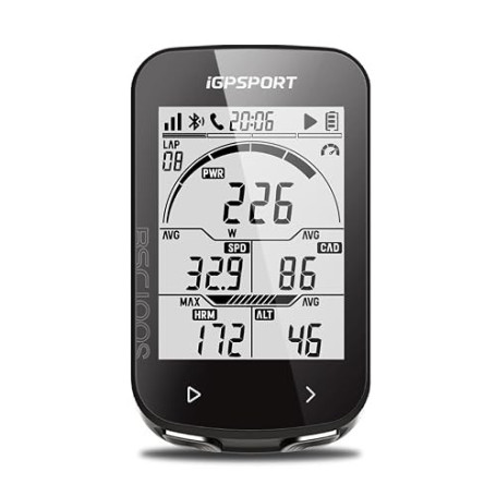 iGPSPORT BSC100S Compteur Velo sans Fil, Écran 2,6'' à Rétroéclairage Auto 40 Données Sportives 40H d’Autonomie Capteur Ant+/Blu