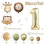Animaux ballons anniversaire, Decoration Anniversaire 1 an Décoration d'anniversaire d'enfant ballons 1er anniversaire Pour la m
