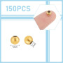UNICRAFTALE 150 pièce Perles Rondes Plaquées Or 18 carats 5mm Perles D'Espacement Acier Inoxydable Perle en Vrac Doré Perle à Se