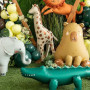 Ballon gonflable taille XXL - Motif girafe - Pour anniversaire d'enfant - Jungle et safari - 49 x 114 cm