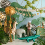Ballon gonflable taille XXL - Motif girafe - Pour anniversaire d'enfant - Jungle et safari - 49 x 114 cm