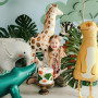Ballon gonflable taille XXL - Motif girafe - Pour anniversaire d'enfant - Jungle et safari - 49 x 114 cm