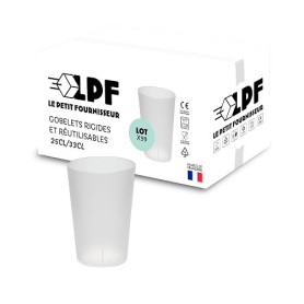 LPF LE PETIT FOURNISSEUR - Lot de 99 Gobelets réutilisables 25cl (33cl ras-bord)