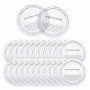 QUARKZMAN 60 Pcs Couvercles Anti-Poussière Pour Bougies, 5.5cm/2.2" Ronds Imprimés Translucides Accessoires De Protection Contre