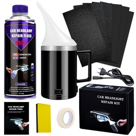 SEO-FANALLY 650 G Renovateur Phare Voiture Renovation Phare Voiture Kit | Kit Polissage Nettoyage Phare Voiture, Kit Rénovation