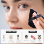 BEAKEY Triangle Houpette Libre Et Cosmétique Liquide, Éponge Poudre Douce En Peluche, Outil De houpette maquillage Fond De Teint