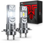 Torchbeam Ampoules H7 LED [Mise à niveau 2026], 34000LM Lumens Réels 6500K Blanc Froid, Remplacement 1:1 Mini pour Halogène, Com