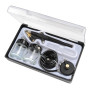 Michelin Kit Aérographe Compact avec Tuyau, 2 Bidons de Peinture, Mallette de Transport Incluse, Pression Maximale 1-2 Bar, Noir