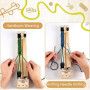 Ledoo 20 Kit Fabrication Paracorde, Kit de Tissage de Paracordes, 35cm Gabarit de Paracorde Réglables en Bois - Longueur Réglabl