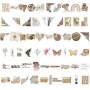 120 Pcs Autocollant Scrapbooking, Stickers Kindle, Stickers Aesthetic, Autocollant Adhésif pour DIY Bullet Journal Bricolage Art