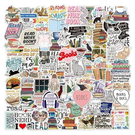 Lot de 100 autocollants autocollant stickers sticker scrapbooking aesthetic ordinateur portable kindle Téléphone La tasse Le cof