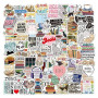 Lot de 100 autocollants autocollant stickers sticker scrapbooking aesthetic ordinateur portable kindle Téléphone La tasse Le cof