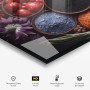 ARTHUB® Crédence de Cuisine en Verre 50x70 cm, Autumn Color Spices | Protection Contre Les éclaboussures, Revêtement Mural en Ca